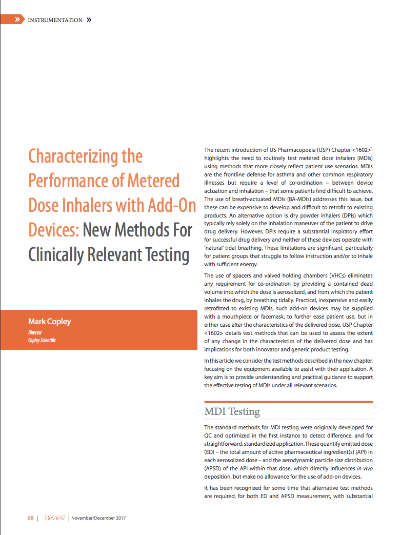 American Pharmaceutical Review Article: Nov/Dec 2017