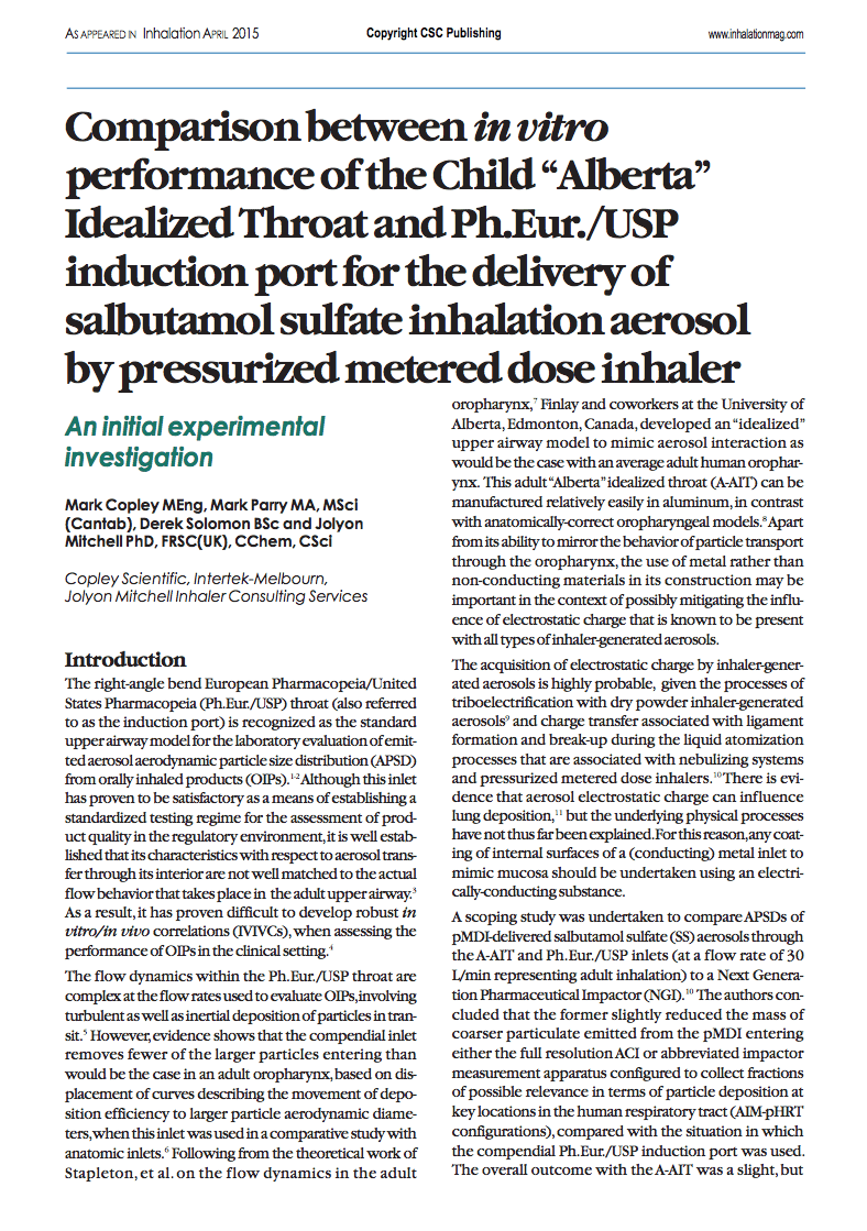 Inhalation Article: April 2015