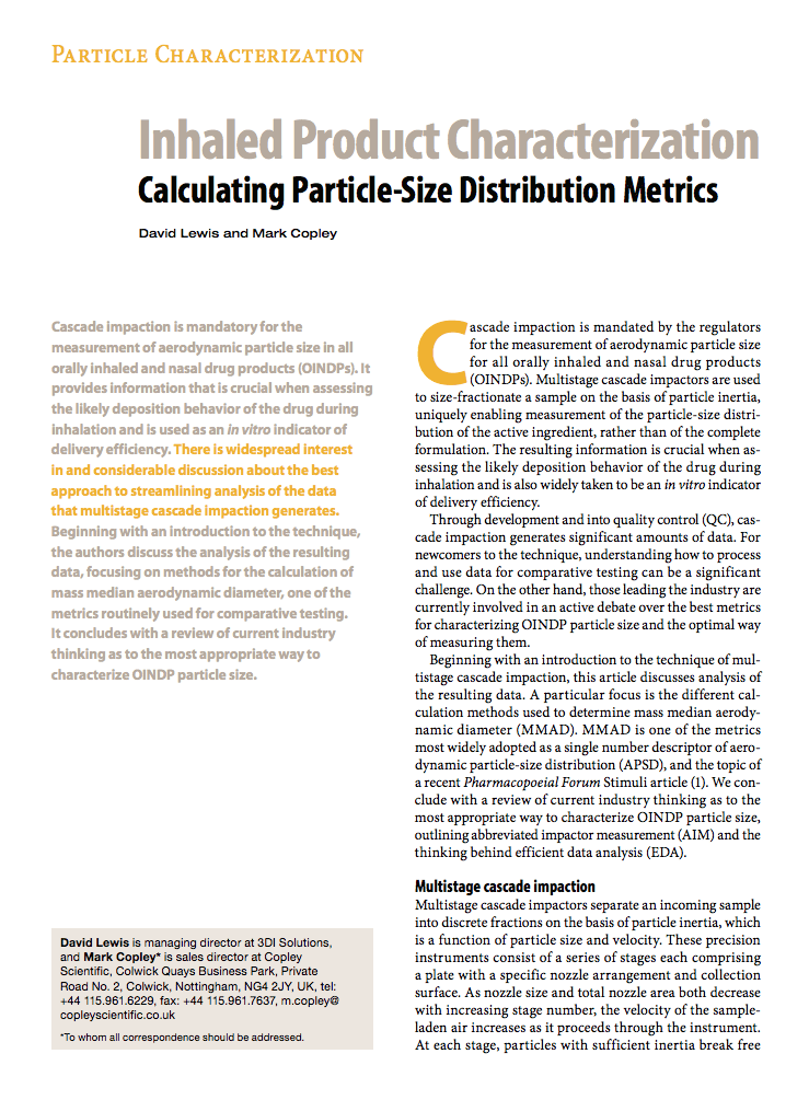 Pharmaceutical Technology Article 2011