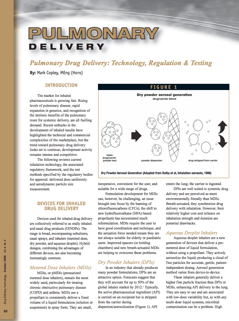 Drug Delivery Technology 2008