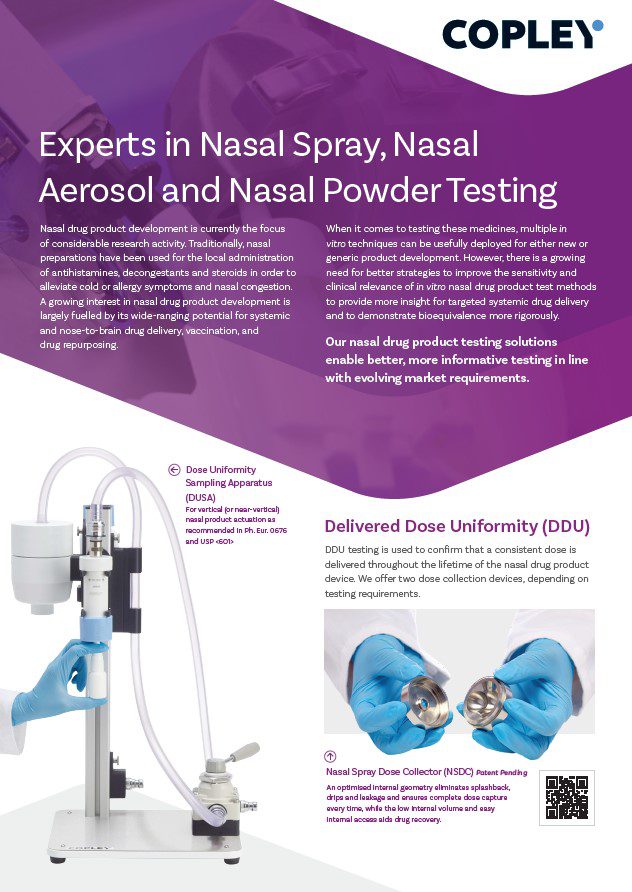 Nasal Product Testing Brochure 2023