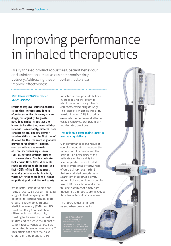 Improving Performance in Inhaled Therapeutics 