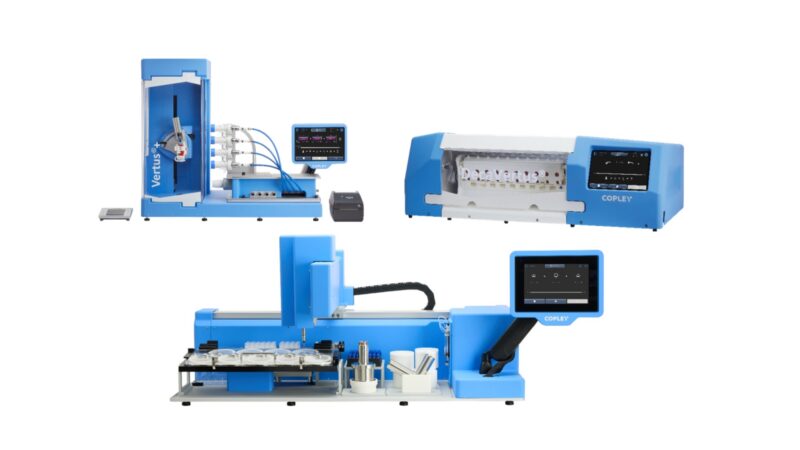Collage of Copley's Vertus III+, DecaVertus and Sample Recovery System SRS 100i